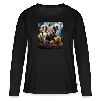 Koalas realistic Koala - Women's Premium Organic Long Sleeve Shirt - black - Front - Julia (174cm)