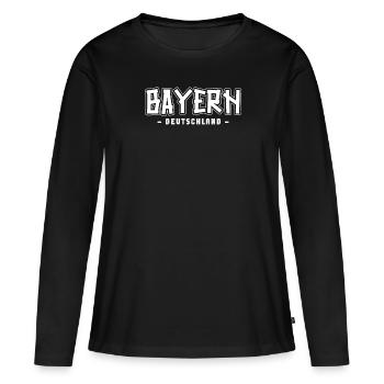 Bayer, Bavière, Bavière - T-shirt manches longues Premium bio Femme - noir - Devant - Julia (174cm)
