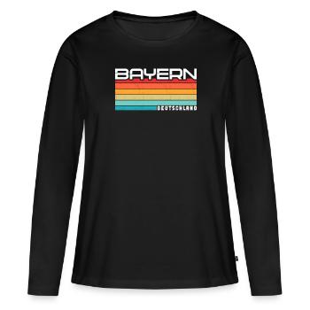 Bayer, Bavière, Bavière - T-shirt manches longues Premium bio Femme - noir - Devant - Julia (174cm)