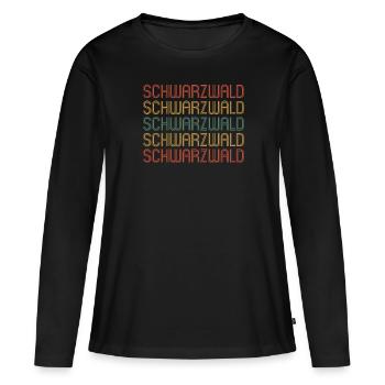 Forêt-Noire - T-shirt manches longues Premium bio Femme - noir - Devant - Julia (174cm)