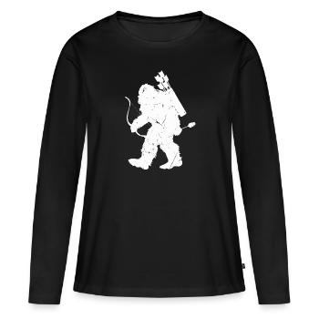 Arc de tir à l’arc - T-shirt manches longues Premium bio Femme - noir - Devant - Julia (174cm)