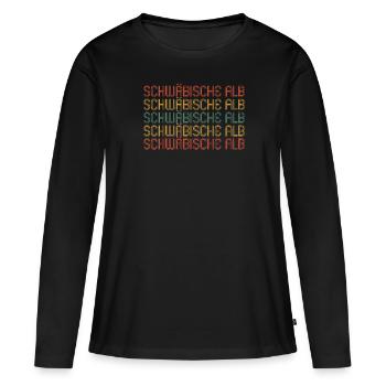 Jura souabe - T-shirt manches longues Premium bio Femme - noir - Devant - Julia (174cm)
