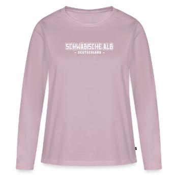 Jura souabe - T-shirt manches longues Premium bio Femme - rose poudré - Devant - Julia (174cm)