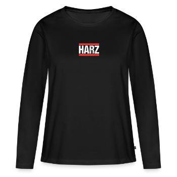 Harz - Frauen Premium Bio Langarmshirt - Schwarz - Vorne - Julia (174cm)