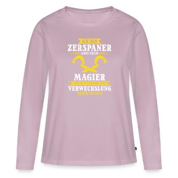 Zerspaner mein Handwerk beherrsche ich meisterhaft - Frauen Premium Bio Langarmshirt - Altrosa - Vorne - Julia (174cm)