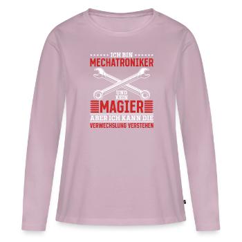 KFZ mein Handwerk beherrsche ich meisterhaf - Frauen Premium Bio Langarmshirt - Altrosa - Vorne - Julia (174cm)