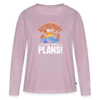 I've Got Plans Enthusiast - Women's Premium Organic Long Sleeve Shirt - dusky pink - Front - Julia (174cm)