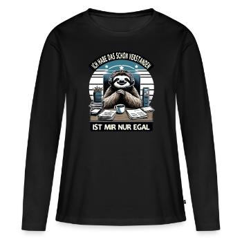 lustiger faLustiger Faultier Spruch Ich Habe Das S - Frauen Premium Bio Langarmshirt - Schwarz - Vorne - Julia (174cm)