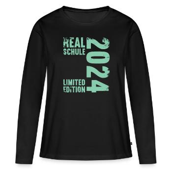Lycée Jeunes Filles Lycée 2024 - T-shirt manches longues Premium bio Femme - noir - Devant - Julia (174cm)