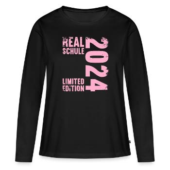 Lycée Jeunes Filles Lycée 2024 - T-shirt manches longues Premium bio Femme - noir - Devant - Julia (174cm)