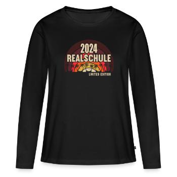 Lycée Jeunes Filles Lycée 2024 - T-shirt manches longues Premium bio Femme - noir - Devant - Julia (174cm)