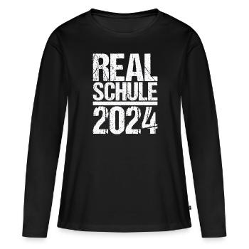 Lycée Jeunes Filles Lycée 2024 - T-shirt manches longues Premium bio Femme - noir - Devant - Julia (174cm)