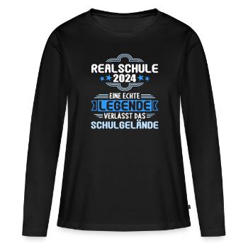Lycée Jeunes Filles Lycée 2024 - T-shirt manches longues Premium bio Femme - noir - Devant - Julia (174cm)