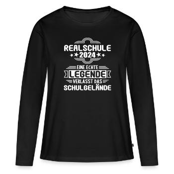 Lycée Jeunes Filles Lycée 2024 - T-shirt manches longues Premium bio Femme - noir - Devant - Julia (174cm)