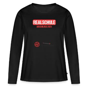 Lycée Jeunes Filles Lycée 2024 - T-shirt manches longues Premium bio Femme - noir - Devant - Julia (174cm)