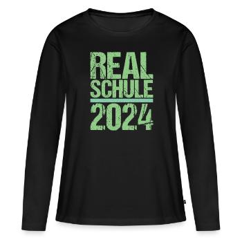 Lycée Jeunes Filles Lycée 2024 - T-shirt manches longues Premium bio Femme - noir - Devant - Julia (174cm)