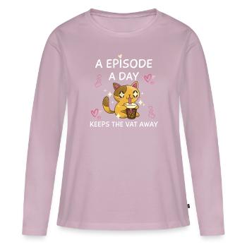 K-Drama Lover Funny KDrama Mom - Women's Premium Organic Long Sleeve Shirt - dusky pink - Front - Julia (174cm)