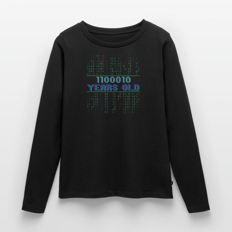 98th Birthday 98 Years Old Binary Code Coder Women's Premium Organic Long Sleeve Shirt
