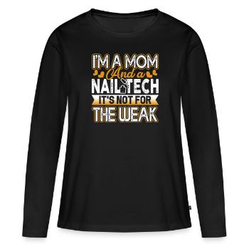 Nail Technician Nail Technician Mom - Women's Premium Organic Long Sleeve Shirt - black - Front - Julia (174cm)