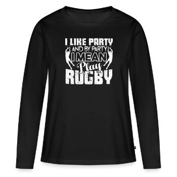 Rugby I Like To Play Rugby - Women's Premium Organic Long Sleeve Shirt - black - Front - Julia (174cm)