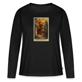 Tarotkarten Tarotkarte Judgement Gericht - Frauen Premium Bio Langarmshirt - Schwarz - Vorne - Julia (174cm)