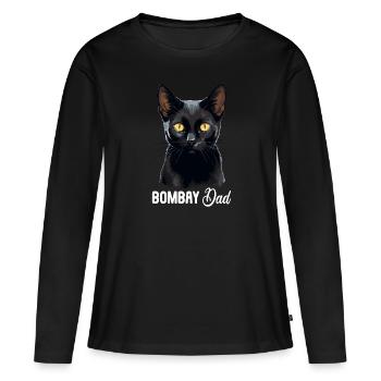 Chat de Bombay Bombay Katze - T-shirt manches longues Premium bio Femme - noir - Devant - Julia (174cm)