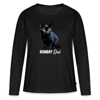 Chat de Bombay Bombay Katze - T-shirt manches longues Premium bio Femme - noir - Devant - Julia (174cm)