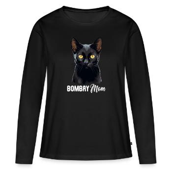 Chat de Bombay Bombay Katze - T-shirt manches longues Premium bio Femme - noir - Devant - Julia (174cm)