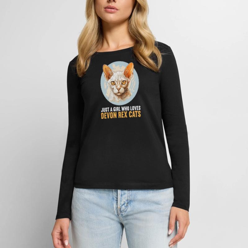 Devon Rex Kätzchen Devon Rex Katze Frauen Premium Bio Langarmshirt