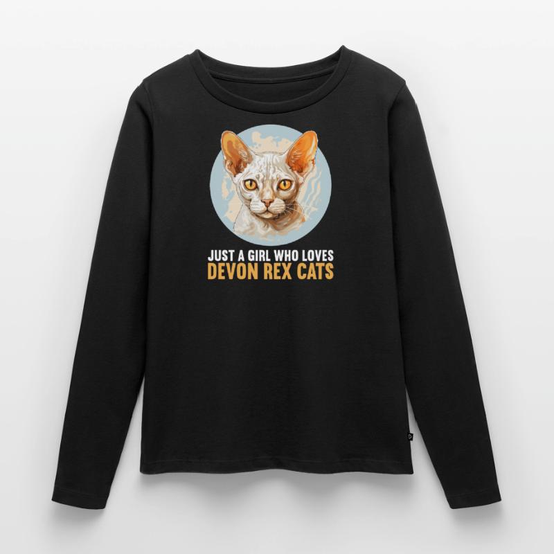 Devon Rex Kätzchen Devon Rex Katze Frauen Premium Bio Langarmshirt