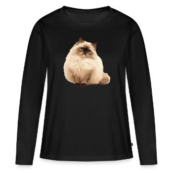 Chat de l’Himalaya Colourpoint Katze - T-shirt manches longues Premium bio Femme - noir - Devant - Julia (174cm)