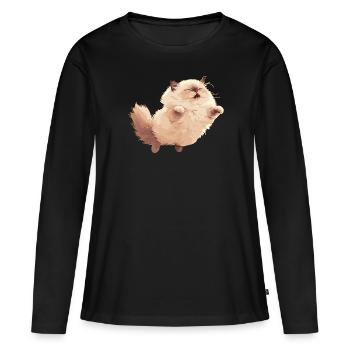 Chat de l’Himalaya Colourpoint Katze - T-shirt manches longues Premium bio Femme - noir - Devant - Julia (174cm)