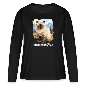 Chat de l’Himalaya Colourpoint Katze - T-shirt manches longues Premium bio Femme - noir - Devant - Julia (174cm)