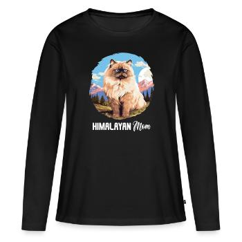 Chat de l’Himalaya Colourpoint Katze - T-shirt manches longues Premium bio Femme - noir - Devant - Julia (174cm)