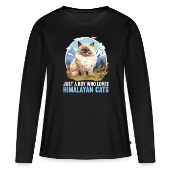 Chat de l’Himalaya Colourpoint Katze - T-shirt manches longues Premium bio Femme - noir - Devant - Julia (174cm)