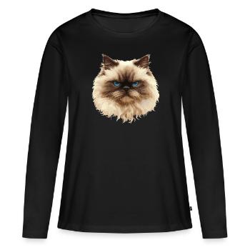 Chat de l’Himalaya Colourpoint Katze - T-shirt manches longues Premium bio Femme - noir - Devant - Julia (174cm)