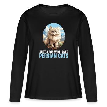Chat persan Perserkatze - T-shirt manches longues Premium bio Femme - noir - Devant - Julia (174cm)