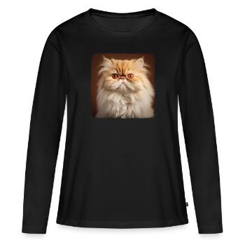 Chat persan Perserkatze - T-shirt manches longues Premium bio Femme - noir - Devant - Julia (174cm)