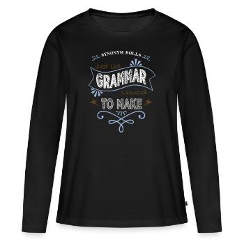 tasses à café tasses blog idée cadeau editeur - T-shirt manches longues Premium bio Femme - noir - Devant - Julia (174cm)