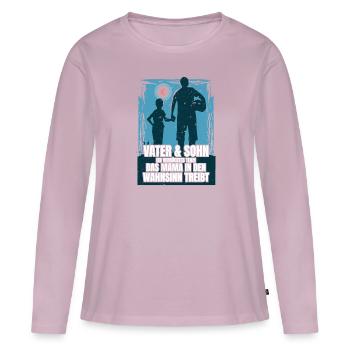 Father & Son a Crazy Team Partner Look - Women's Premium Organic Long Sleeve Shirt - dusky pink - Front - Julia (174cm)