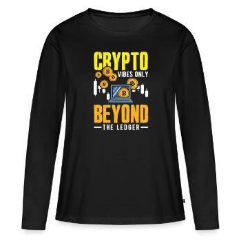 Cryptocurrency AI & Crypto Enthusiast Blockchain - Frauen Premium Bio Langarmshirt - Schwarz - Vorne - Julia (174cm)