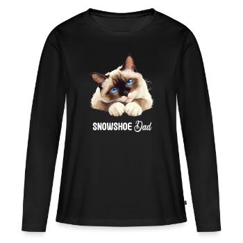 Chaton raquette Chat raquette - T-shirt manches longues Premium bio Femme - noir - Devant - Julia (174cm)
