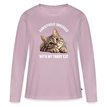Tabby Kitten Tabby Cat - Women's Premium Organic Long Sleeve Shirt - dusky pink - Front - Julia (174cm)
