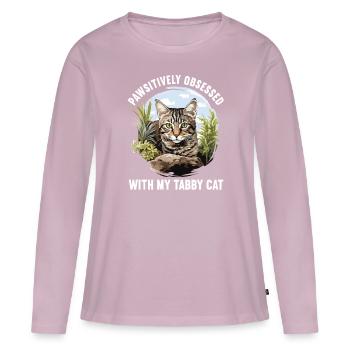 Tabby Kitten Tabby Cat - Women's Premium Organic Long Sleeve Shirt - dusky pink - Front - Julia (174cm)