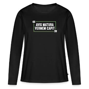 Latin Drôle de dicton latin - T-shirt manches longues Premium bio Femme - noir - Devant - Julia (174cm)