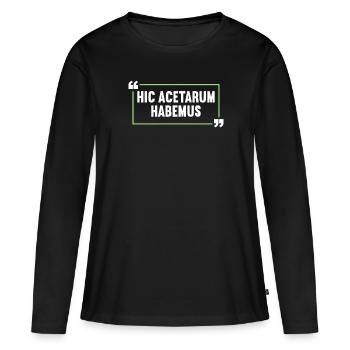 Latin Drôle de dicton latin - T-shirt manches longues Premium bio Femme - noir - Devant - Julia (174cm)