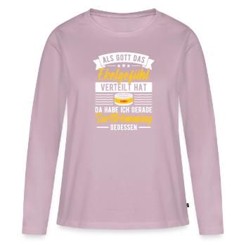Surströmming dit drôle, dégoûtant - T-shirt manches longues Premium bio Femme - rose poudré - Devant - Julia (174cm)