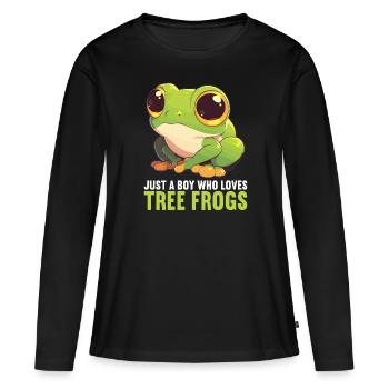 Rainette Baumfrösche Baumfrosch - T-shirt manches longues Premium bio Femme - noir - Devant - Julia (174cm)