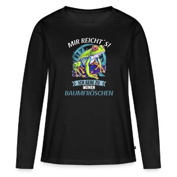 Rainette Baumfrösche Baumfrosch - T-shirt manches longues Premium bio Femme - noir - Devant - Julia (174cm)