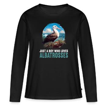 Albatross Albatrosse Albatros - Women's Premium Organic Long Sleeve Shirt - black - Front - Julia (174cm)